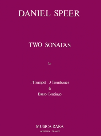 Two Sonatas for trumpet, 3 trombones and Bc Partitur und Stimmen