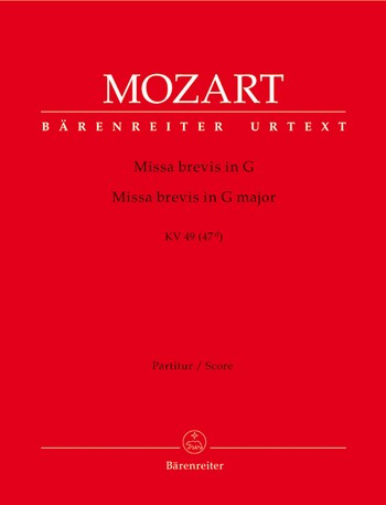 Missa brevis G-Dur KV49 fr Soli, Chor und Orchester Partitur