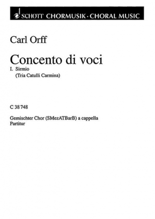 Concento di voci fr gemischten Chor (SMezATBarB) Chorpartitur