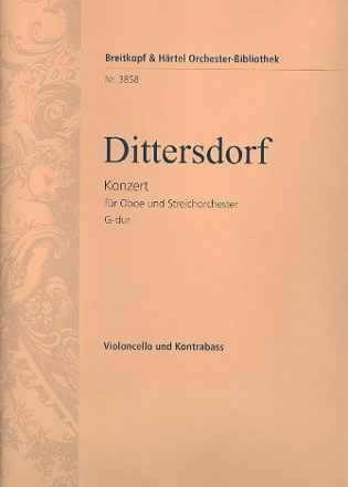 Konzert G-Dur fr Oboe und Streicher Violoncello / Kontrabass