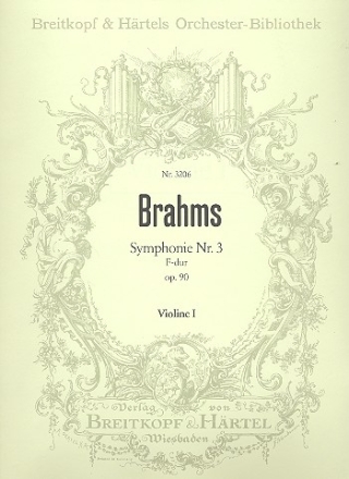 Sinfonie F-Dur Nr.3 op.90 fr Orchester Violine 1