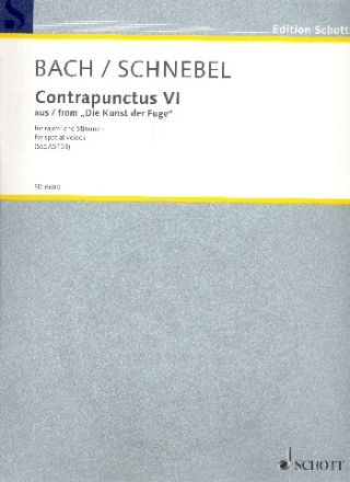 Contrapunctus 6 fr 20 rumliche Stimmen a cappella (gem Chor) Partitur