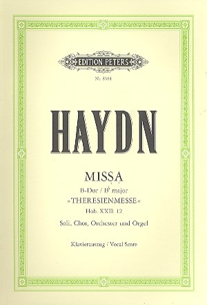 Missa B-Dur Hob.XXII:12 fr Soli, Chor, Orchester und Orgel Klavierauszug