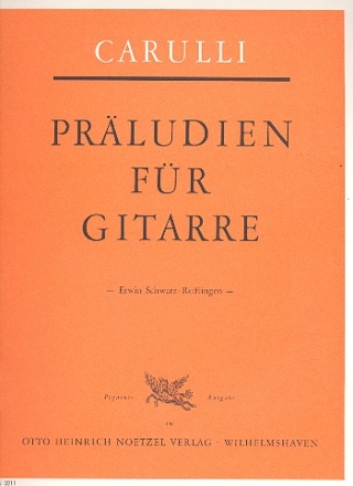 Prludien zur Bildung des Anschlages fr Gitarre