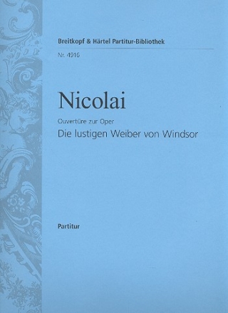 Die lustigen Weiber von Windsor - Ouvertre fr Orchester Partitur