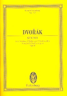 Sextett A-Dur op.48 fr 2 Violinen, 2 Violen und 2 Violoncelli Studienpartitur