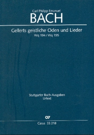 Gellerts geistliche Oden und Lieder fr Singstimme und Klavier Wq194 und Wq195 (dt)