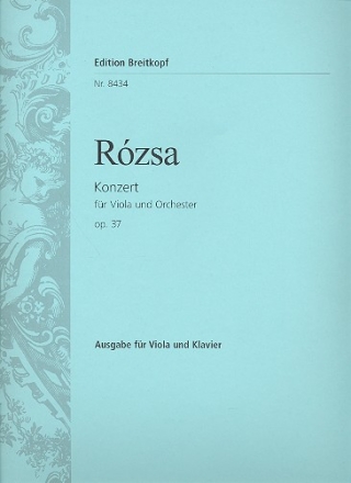 Konzert op.37 fr Viola und Orchester fr Viola und Klavier