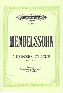 2 Konzertstcke op.113 und op.114 fr Klarinette, Bassetthorn (Klarinette) und Streicher Studienpartitur