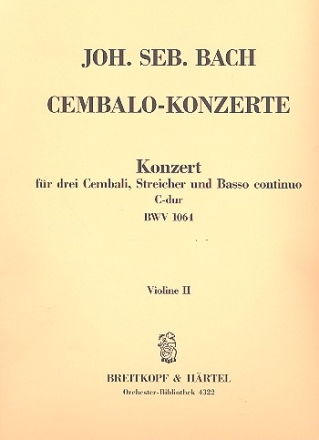 Konzert C-Dur BWV1064 fr 3 Cembali und Streicher Violine 2