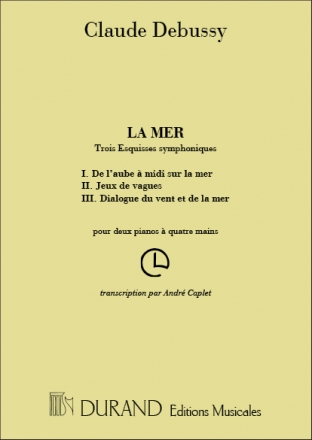 LA MER 3 ESQUISSES SYMPHONIQUES POUR 2 PIANOS 2PARTITIONS