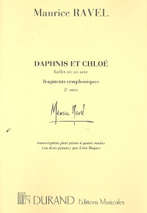 Daphnis et Chloe suite no.2 fragments symphoniques arr. pour piano  4 mains ou 2 pianos