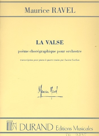 La valse pour piano a 4 mains pome chorographique pour orchestre