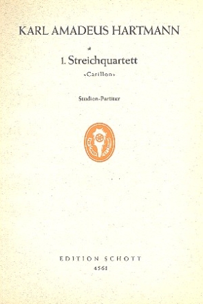 1. Streichquartett fr Streichquartett Studienpartitur