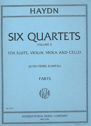 6 Quartets vol.2 (nos.4-6) for flute and string trio 4 parts