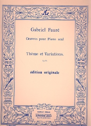 Thme et variations op.73  pour piano