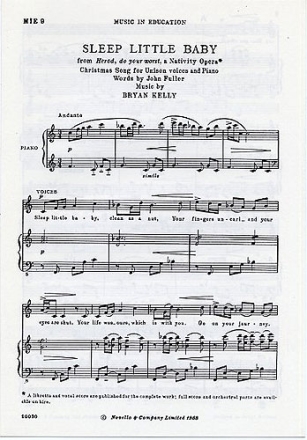 Sleep little baby for satb choir score (en)