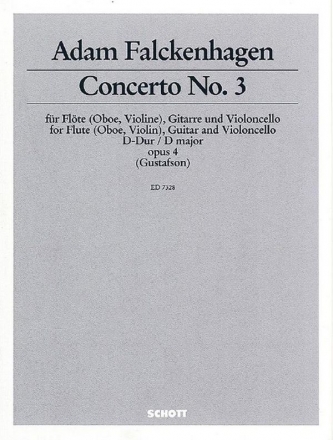 Concerto D-Dur op. 4/3 fr Flte (Oboe, Violine), Gitarre und Violoncello Partitur und Stimmen