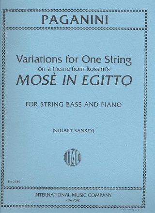 Variations for 1 string on a Theme from Rossini's 'Moses in Egypt' for double bass and piano