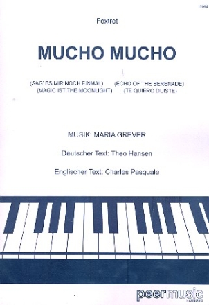 Mucho Mucho: Einzelausgabe fr Gesang und Klavier (dt/en)