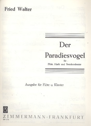 Der Paradiesvogel fr Flte und Klavier