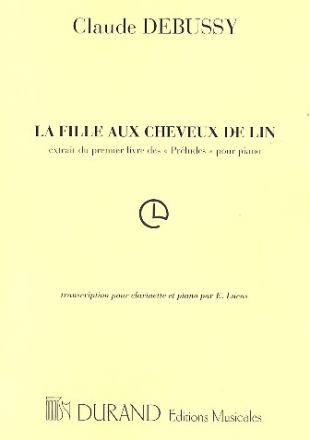 La fille aux cheveux de lin pour clarinette et piano