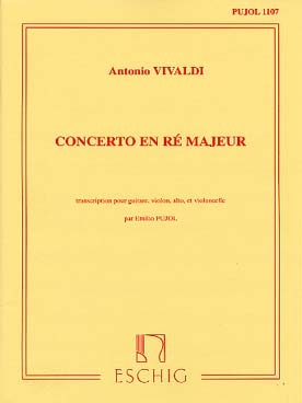 Concerto en re majeur pour guitare, violon, alto et violoncelle partition+4parties