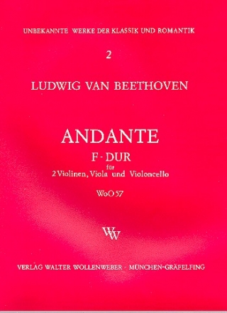 Andante F-Dur Woo57 fr Streichquartett Stimmen