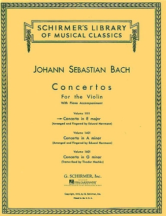 CONCERT E MAJOR FOR VIOLIN AND STRINGS FOR VIOLIN AND PIANO