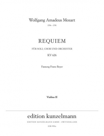 Requiem d-Moll KV626 fr Soli, Chor und Orchester Violine 2