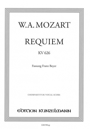 Requiem d-Moll KV626 fr Soli, gem Chor und Orchester Chorpartitur