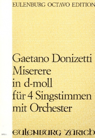 Miserere d-Moll fr Soli, Chor und Orchester Partitur