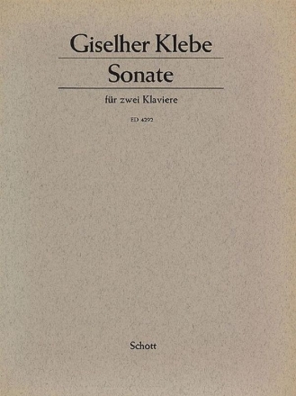 Sonate op. 4 fr 2 Klaviere 4-hndig 2 Exemplare zur Auffhrung bentigt