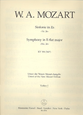 Sinfonie Es-Dur Nr.26 KV184 fr Orchester Violine 1