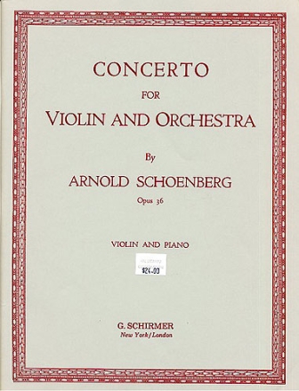 Concerto for violin and orchestra op.36 for violin and piano