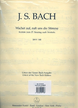 Wachet auf ruft uns die Stimme Kantate Nr.140 BWV140 Harmonie