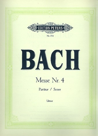 Messe Nr.4 G-Dur BWV 236 fr Soli (SATB), Chor und Orchester Partitur (la)