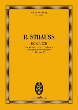 Romanze F-Dur o.op.AV75 fr Violoncello und Orchester Studienpartitur