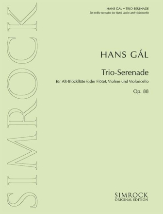 Trio-Serenade op.88 fr Altblockflte (Flte), Violine und Violoncello Partitur und 3 Stimmen