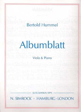 Albumblatt fr Viola und Klavier