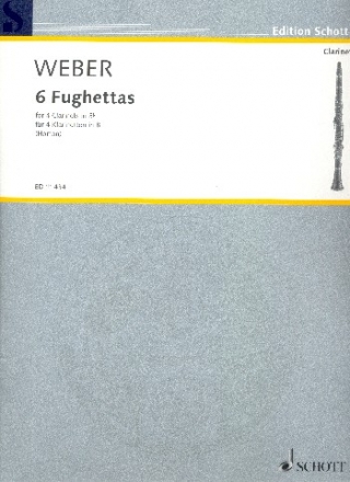 6 Fughettas for 4 clarinets score and parts