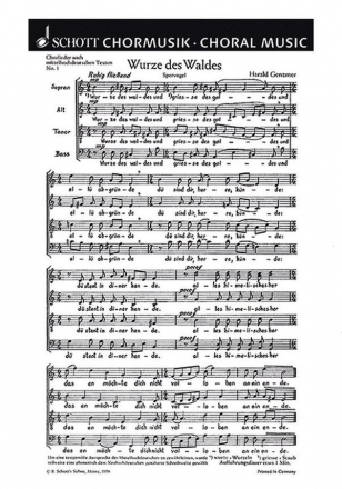 Fnf Chorlieder GeWV 17 fr gemischten Chor (SATB) Chorpartitur