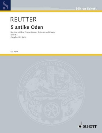 5 antike Oden op. 57 fr mittlere Frauenstimme, Viola und Klavier Stimmensatz