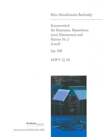 Konzertstck d-Moll Nr.2 op.114 fr Klarinette, Bassetthorn (2 Klarinetten) und Klavier