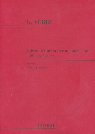 Questa o quella per me pari sono per tenore e pianoforte (it)