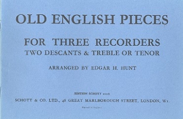 Old english pieces for 3 recorders (SSA(T)) score