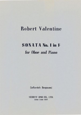 Sonata f major No.1 for oboe and piano