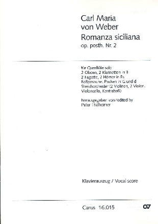 Romanza siciliana oppost.2 fr Flte und Orchester fr Flte und Klavier