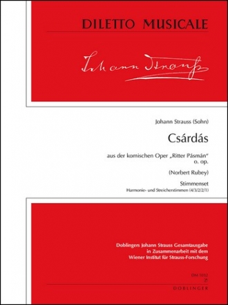 CSARDAS AUS DER OPER RITTER PASMAN FUER ORCHESTER STIMMENSET HARMONIE UND STREICHER 4-3-2-2-1