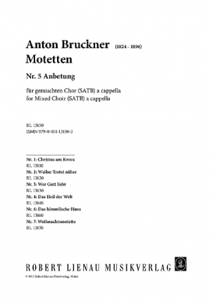 Anbetung (Ave Maria) - (Motetten Nr.5) fr gem Chor a cappella Partitur (DT)